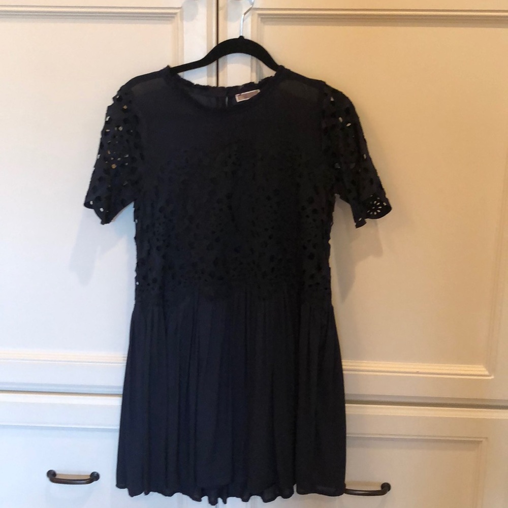 Chelsea28 blue mesh dress